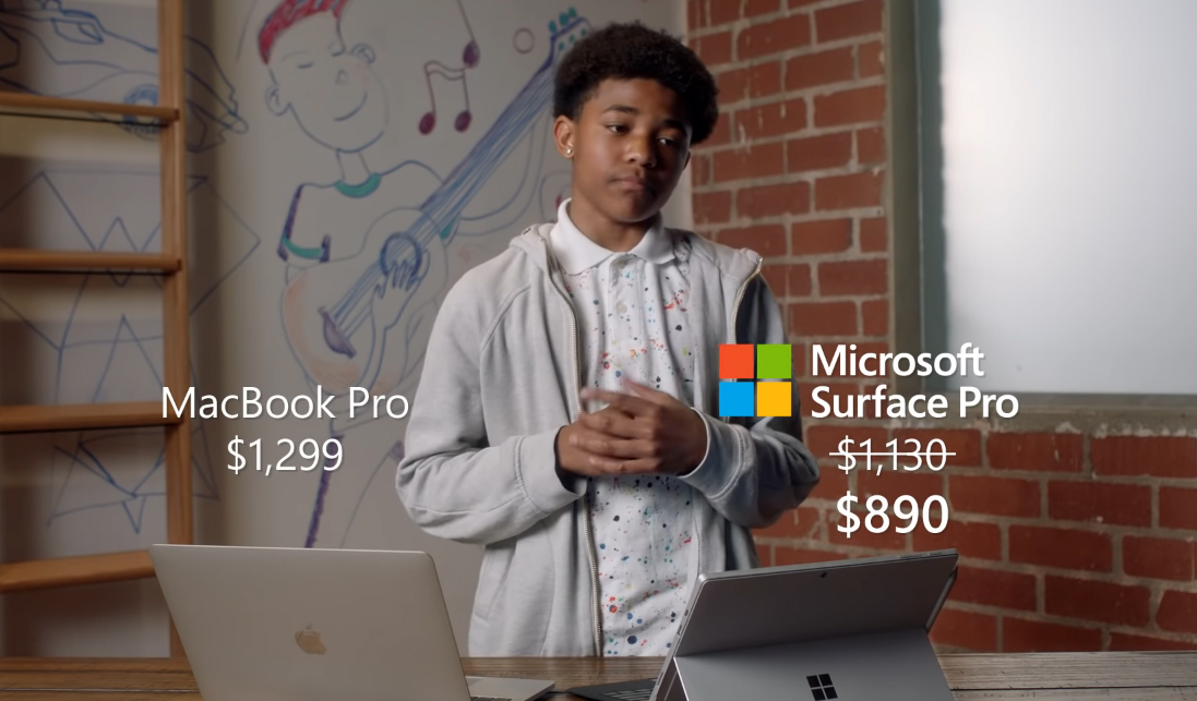 C'est officiel, la Surface Pro 7 de Microsoft est meilleure que le MacBook Pro d'Apple (selon Microsoft)