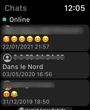 Sélec Apple Watch WatchChat
