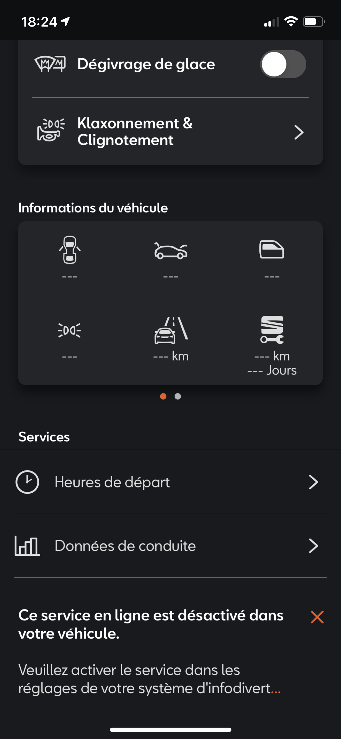 Application mobile SEAT Connect pour iOS