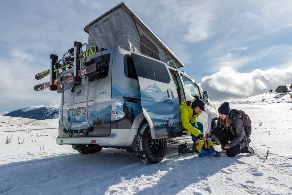 Nissan dévoile un van baroudeur et tout électrique : le e-NV200 Winter Camper