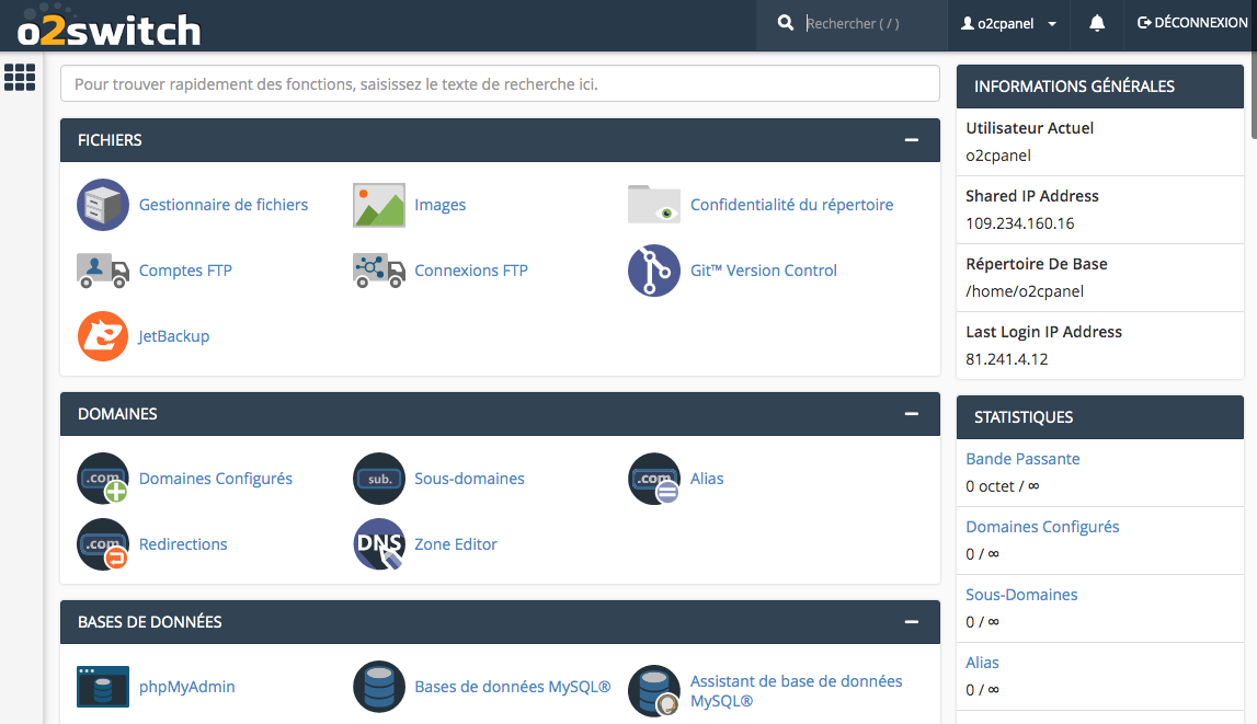 o2cpanel
