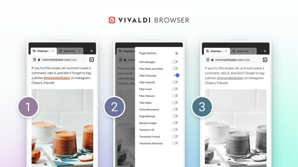 Vivaldi 3.6 pour Android arrive avec moult nouveautés, dont celle de modifier l'apparence de vos sites préférés