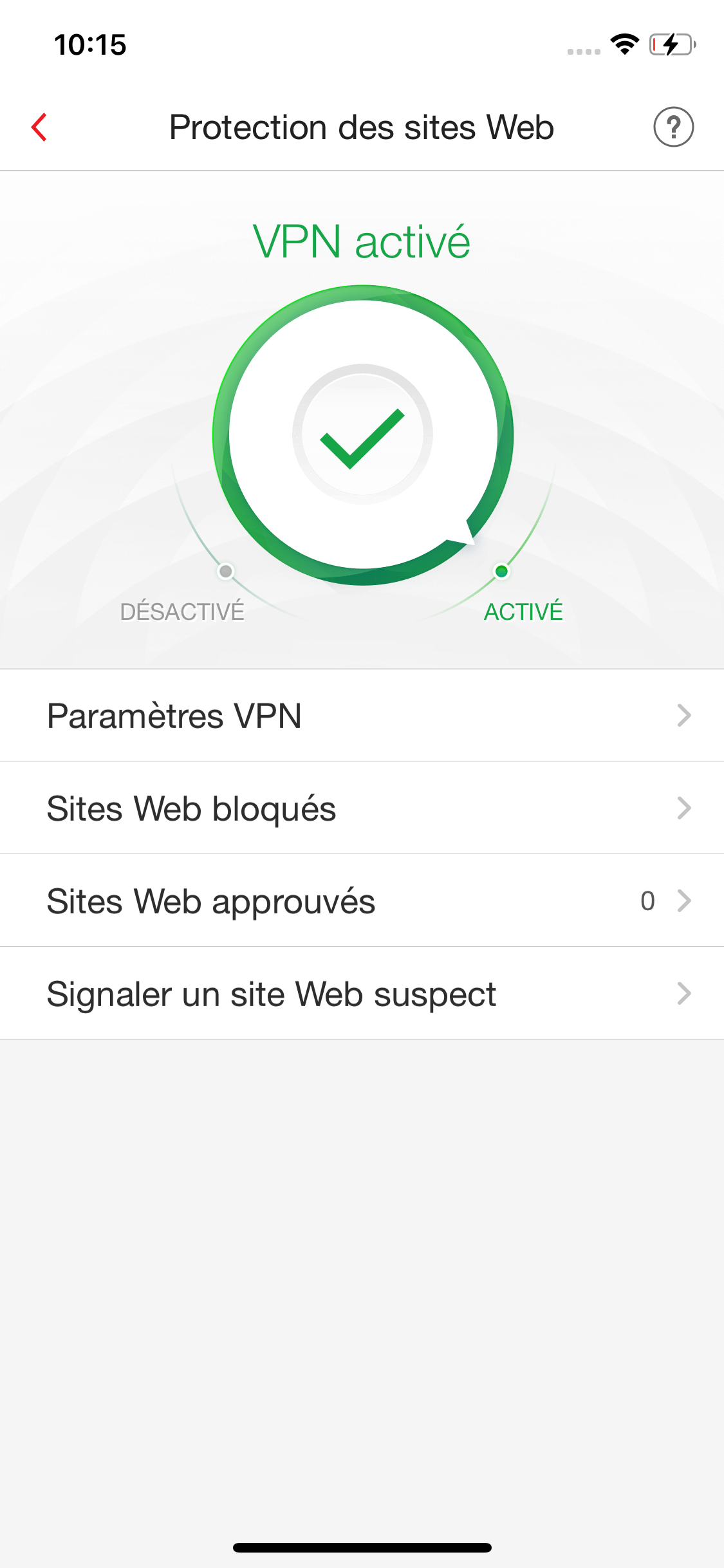 Trend Micro Mobile Security iOS © Clubic.com/Stephane Ruscher