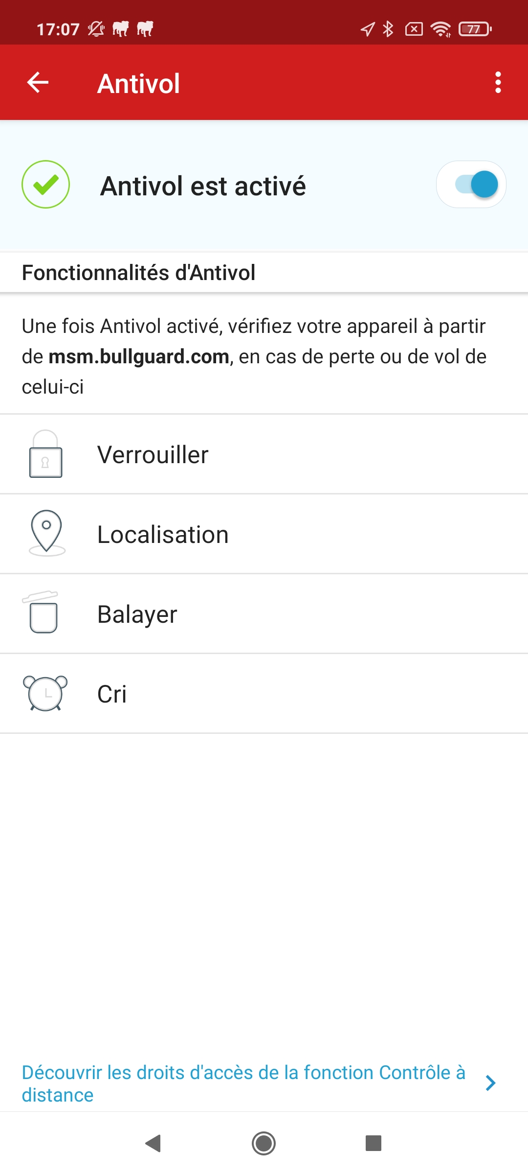 BullGuard - L&#039;app Android