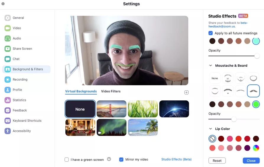 ZOOM vous permet désormais d'ajouter des effets faciaux... comme si la période n'était pas déjà assez compliquée