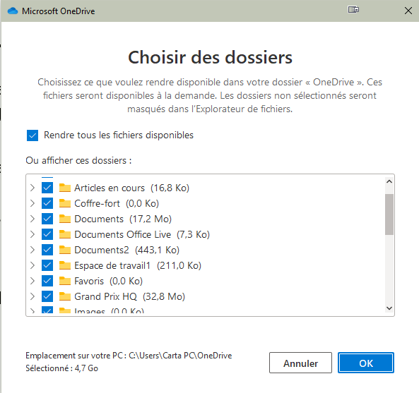 Microsoft OneDrive 2021 © OneDrive 2021