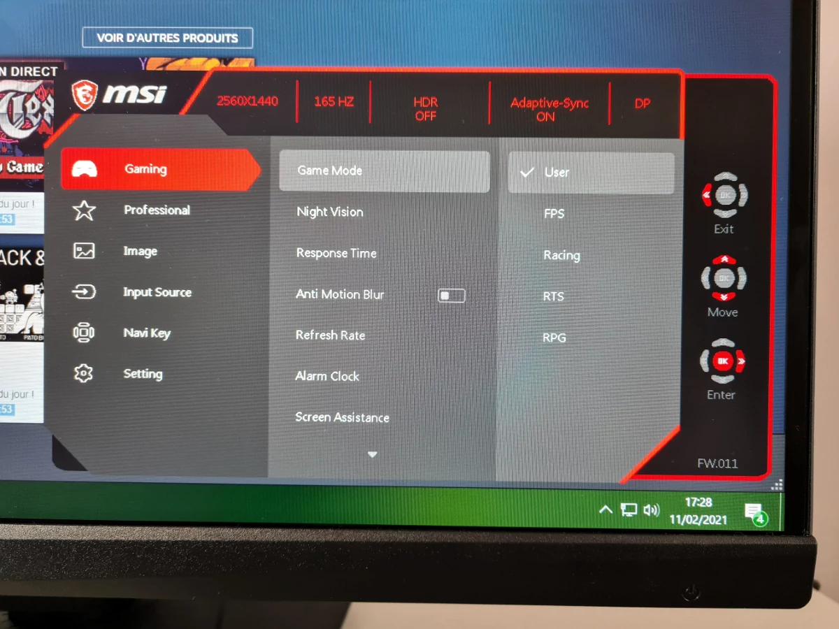 Test MSI Optix MAG274QRF-QD_14 © Matthieu Legouge