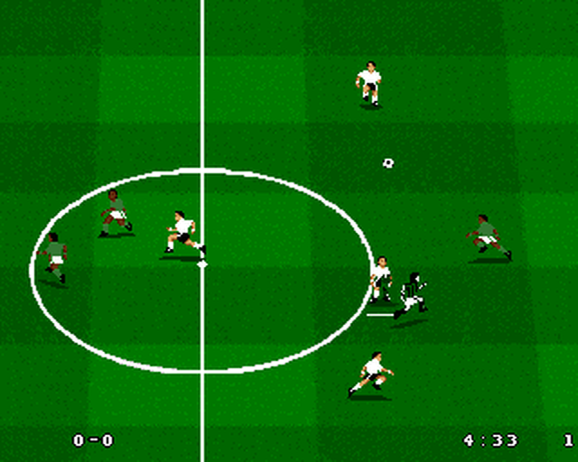 Kick Off 3 (Amiga) signe un retour - malheureux - à une représentatin latérale © Moby Games