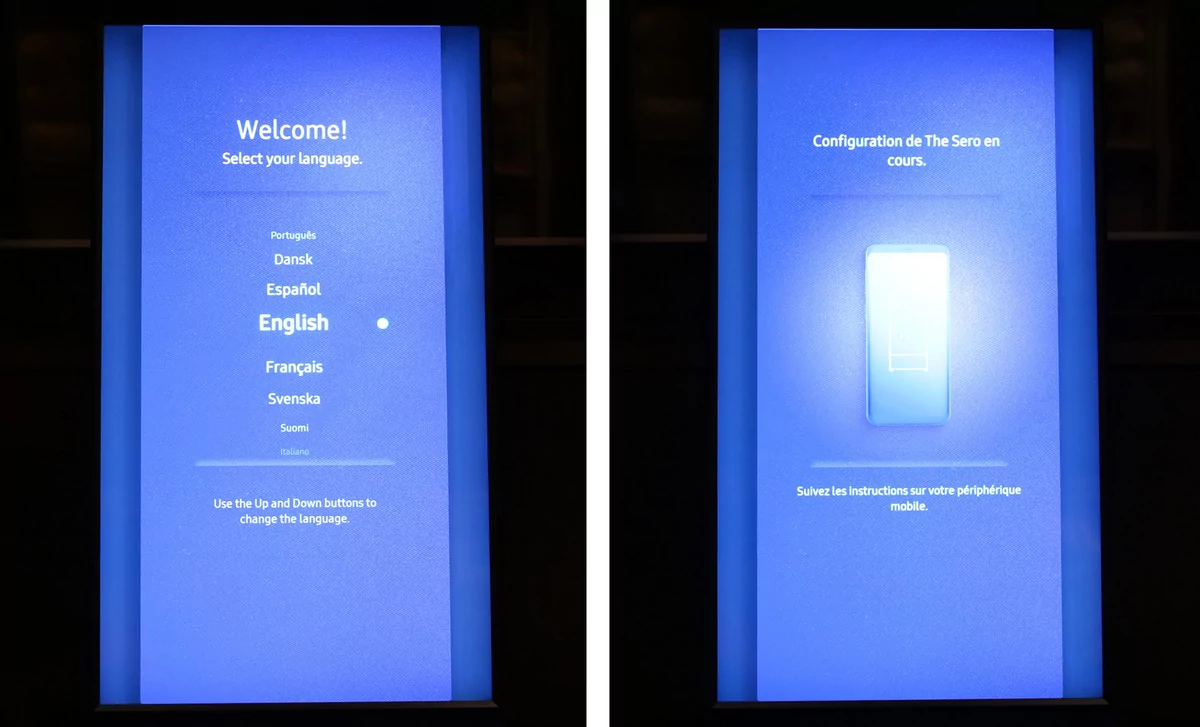 Samsung The Sero installation