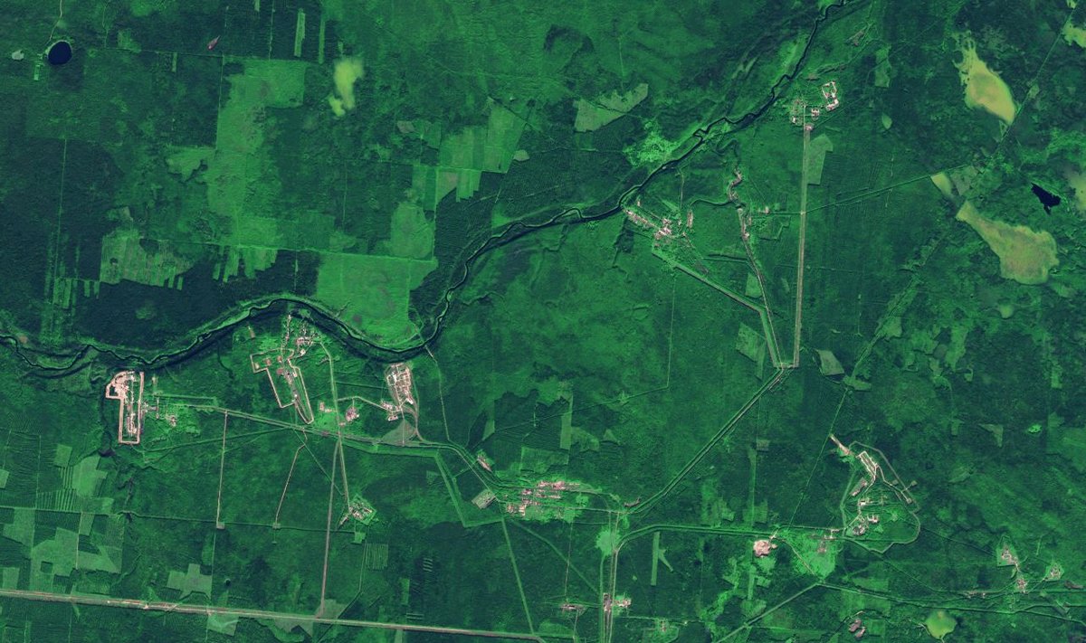 Une partie du centre de Plesetsk, vu par le satellite Sentinel-2. Crédits Copernicus Sentinel data (2017), processed by ESA, CC BY-SA 3.0 IGO