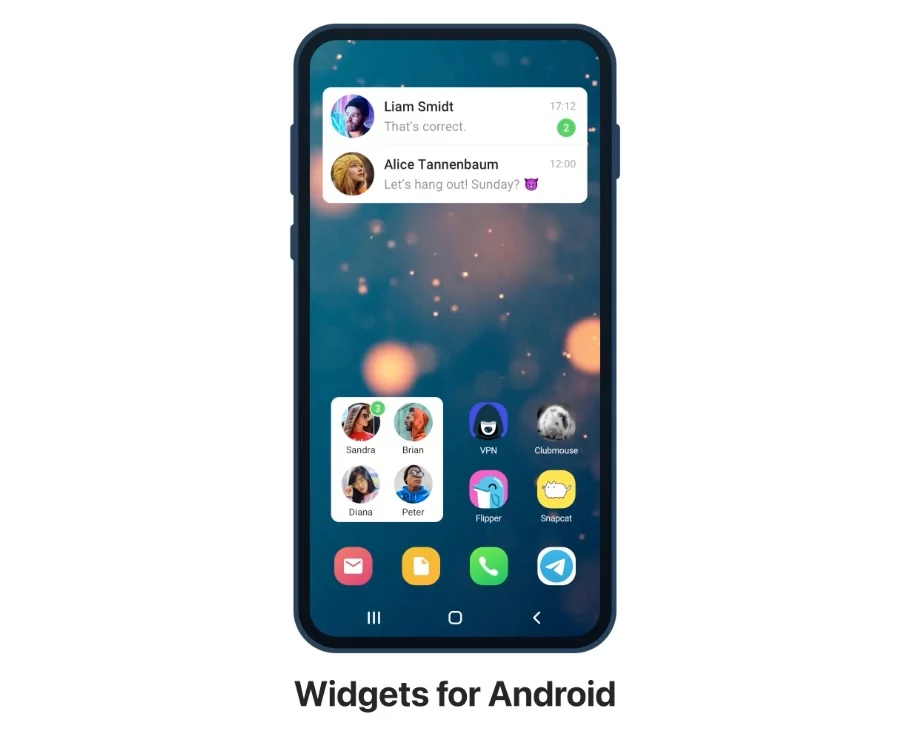 Telegram widgets © © Telegram