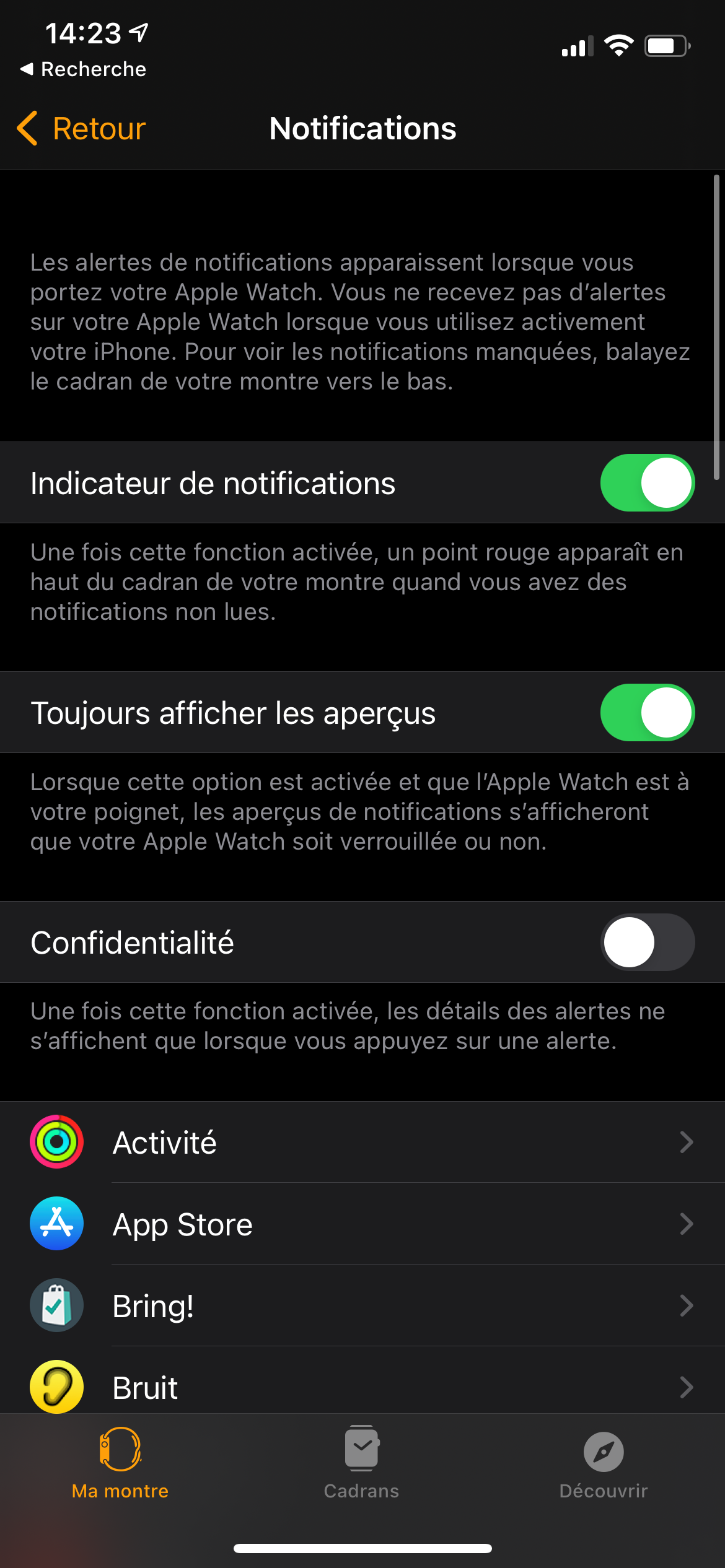 Apple Watch Notifications © Clubic.com