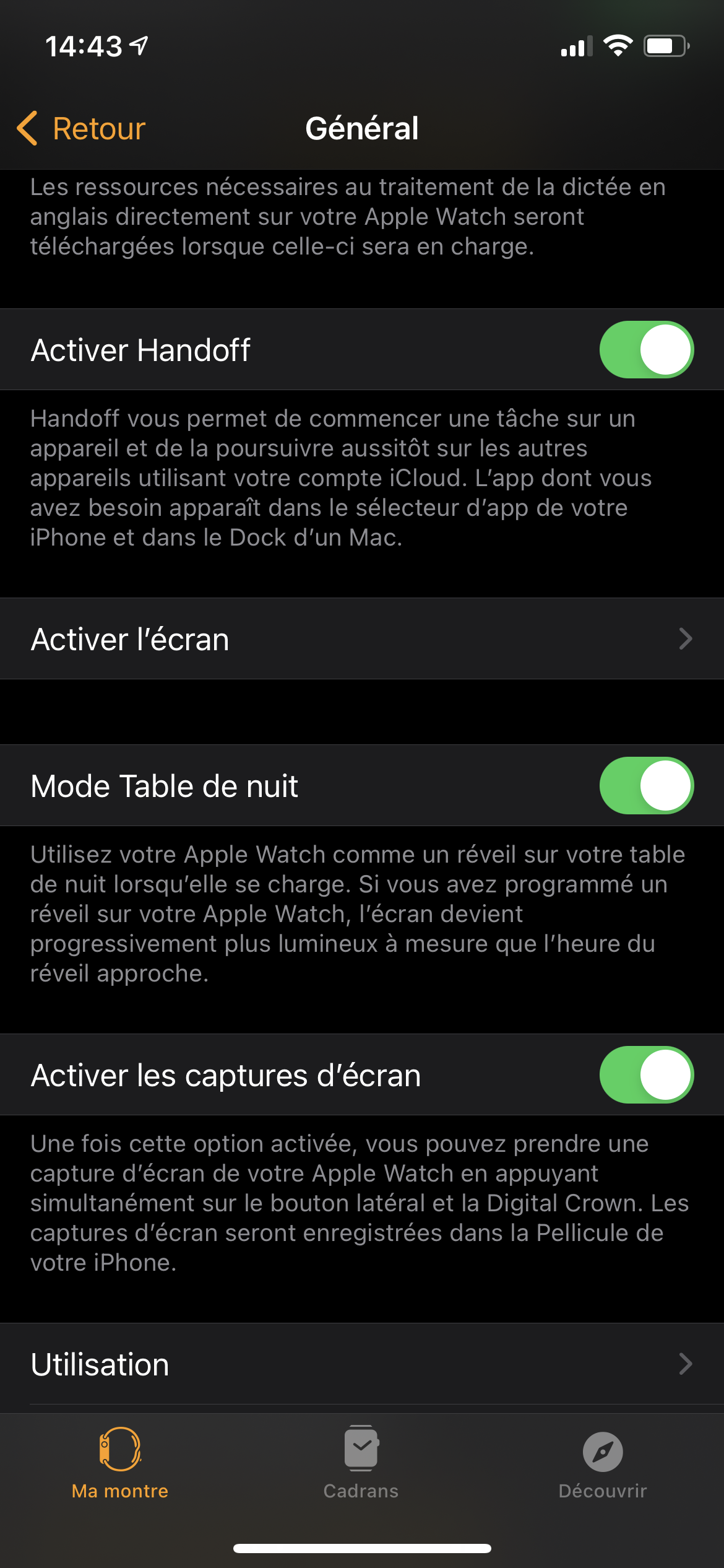 Mode table de nuit apple watch hot sale