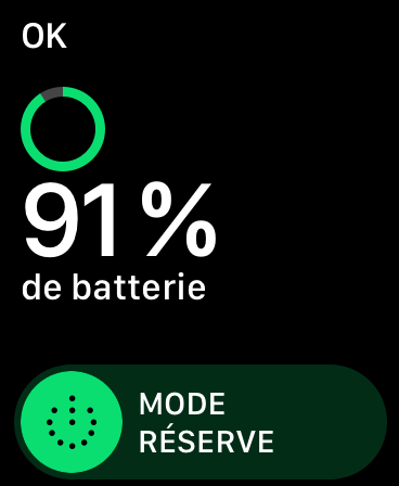 Apple Watch Mode Réserve © Clubic.com