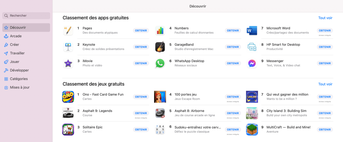 applications ios sur mac os big sur