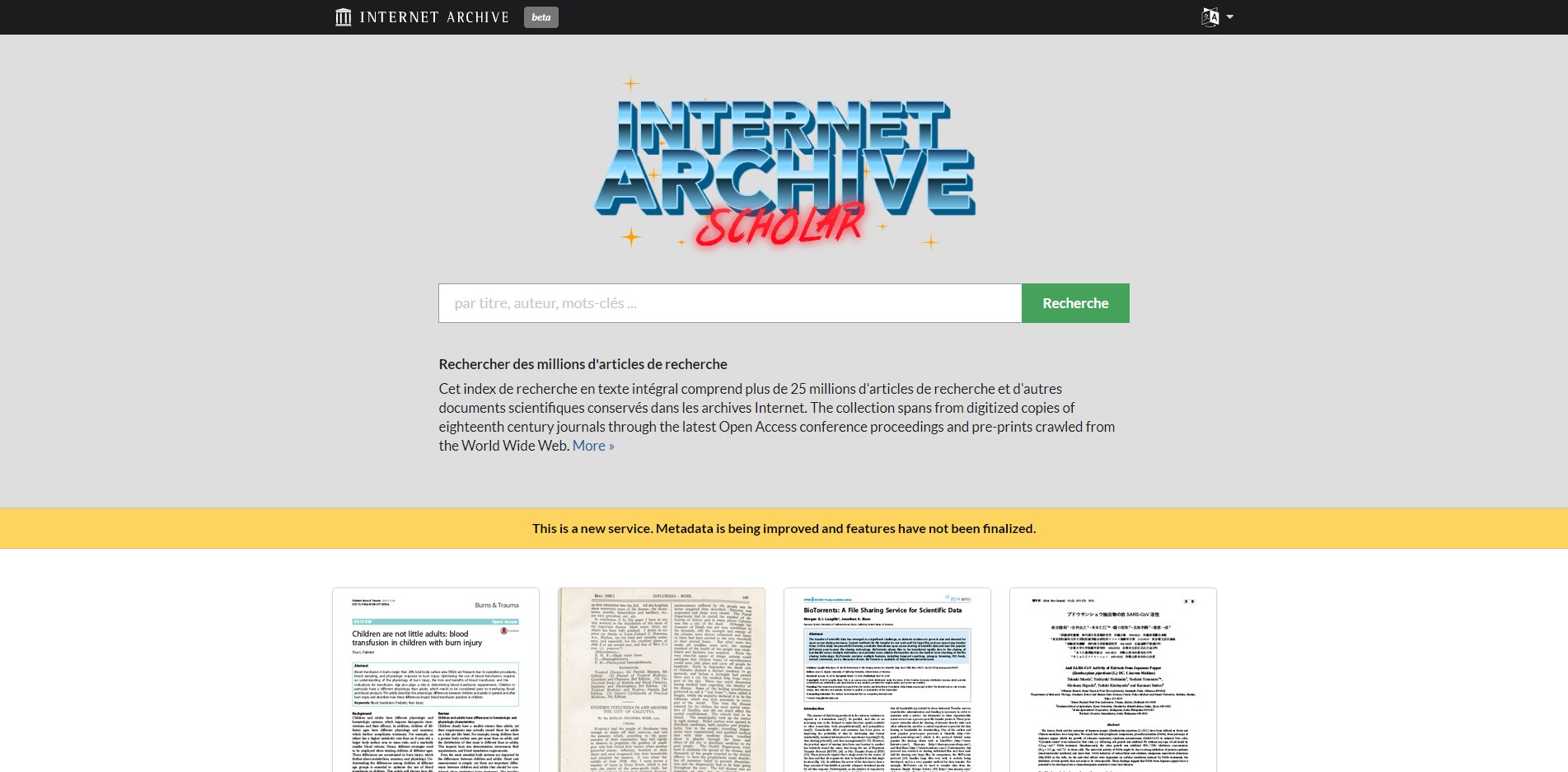 Internet Archive lance Scholar, un immense répertoire de documents académiques en accès libre