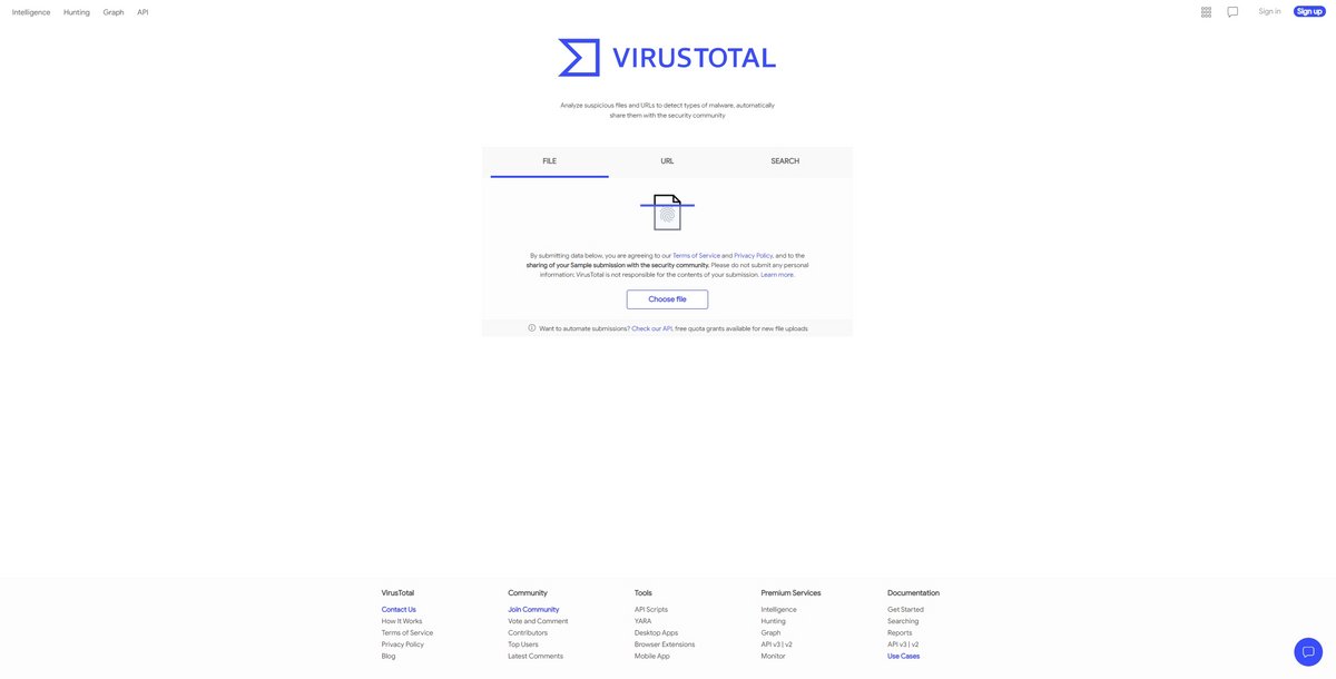 VirusTotal © Capture d'écran