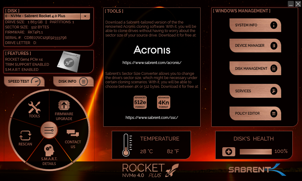 Le Rocket Control Panel est un outil fiable et complet, mais un peu austère © Nerces