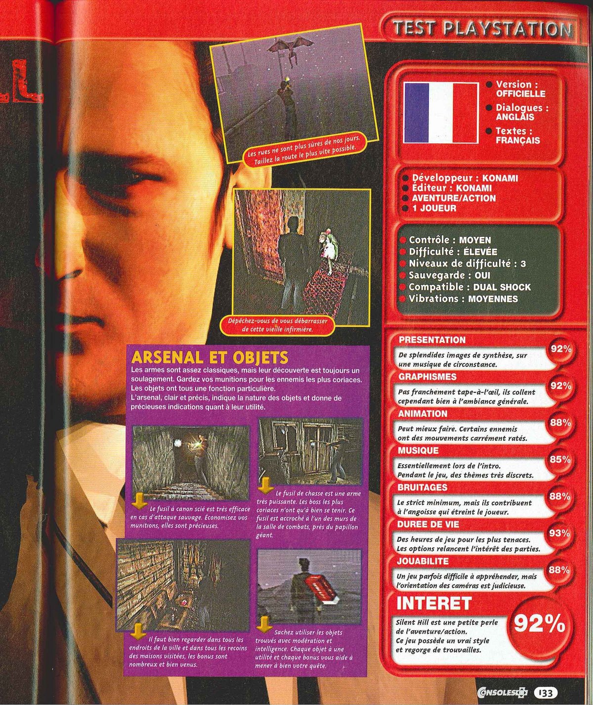 Consoles + Test Silent Hill - Eté 1999