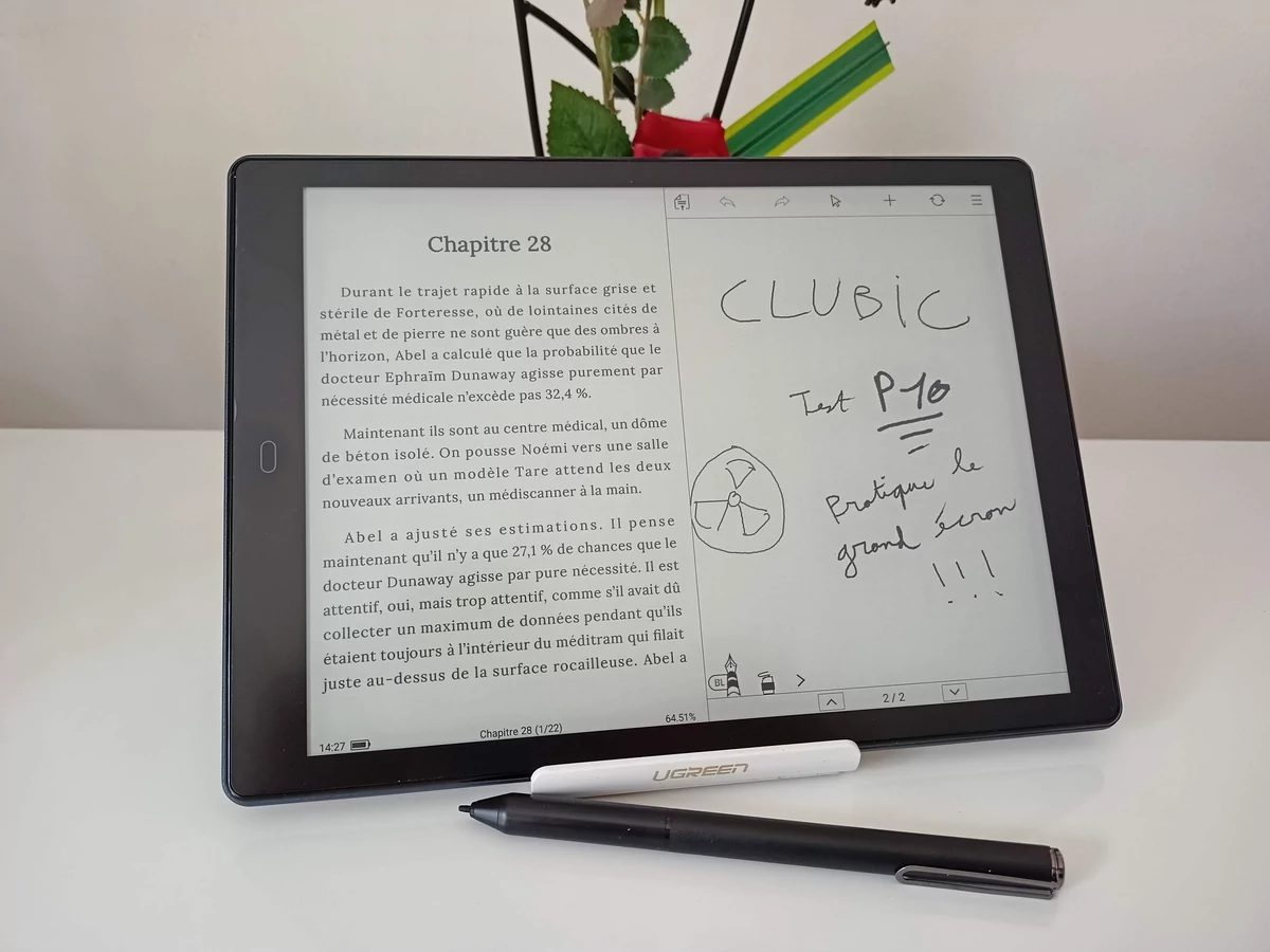 Likebook P10 - Notes horizontales EPUB © Johan Gautreau