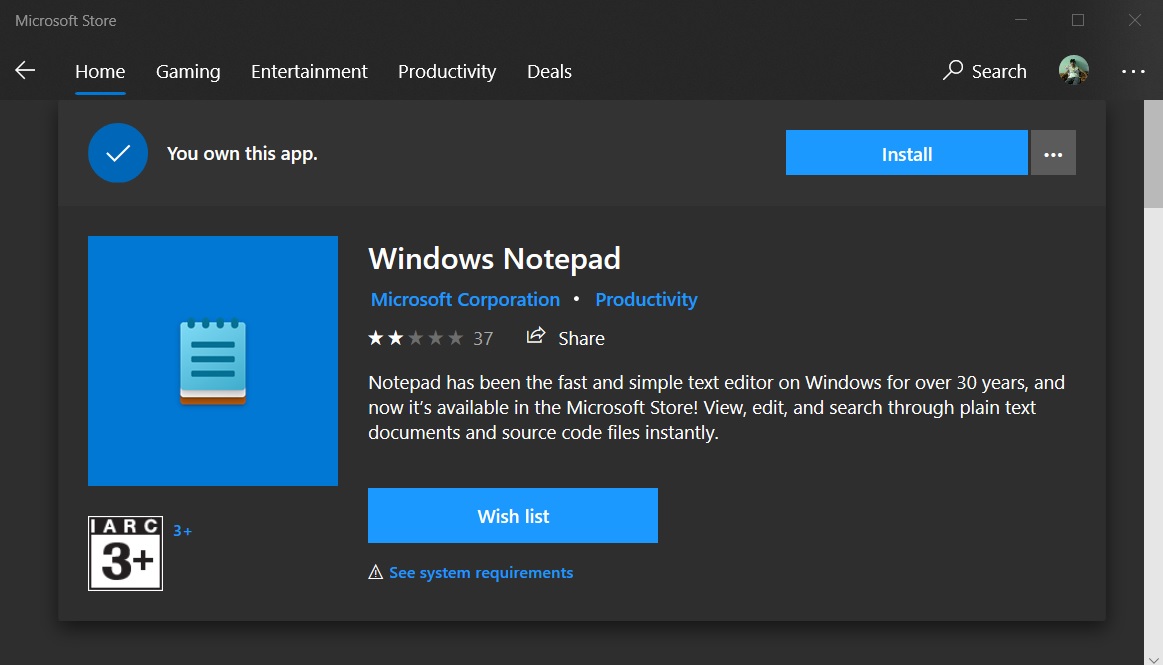 Le Bloc-Notes (aka Notepad) de Windows bientôt disponible dans le Microsoft Store