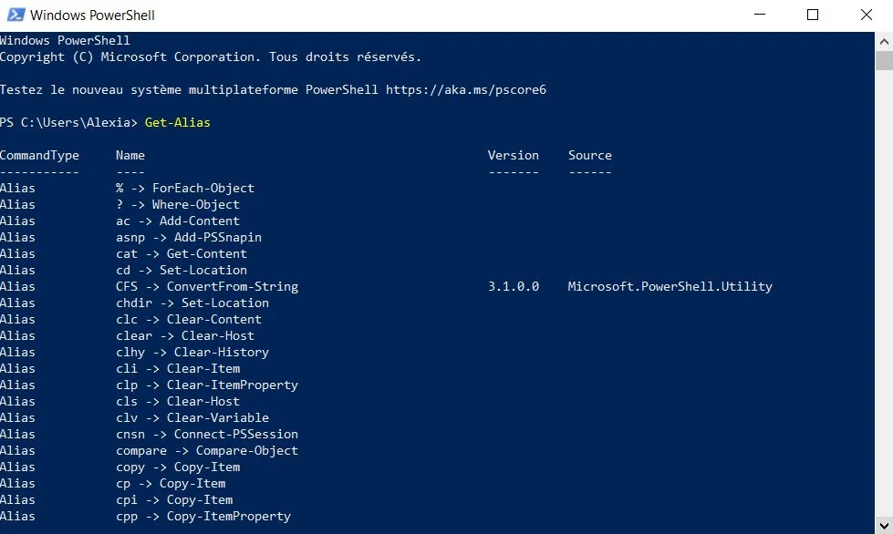 Powershell 5 cmd