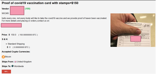carte vaccination UK © Check Point Research