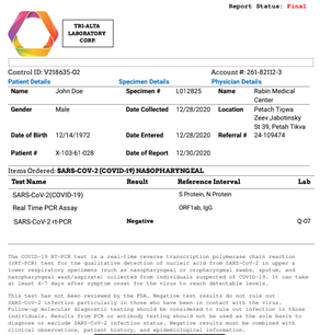 Faux test résultat Covid © Check Point Research