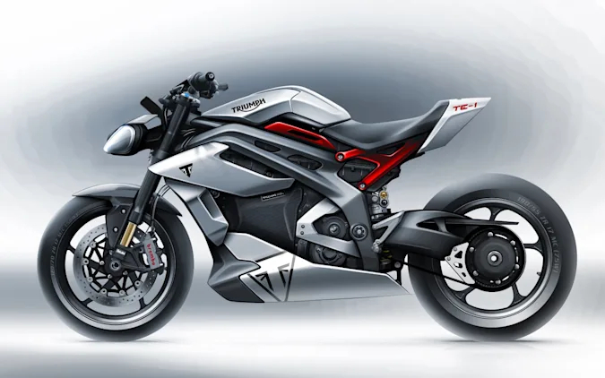 Triumph TE-1 : le concept de moto électrique sportive, dotée d'une charge à 80% en 20 minutes