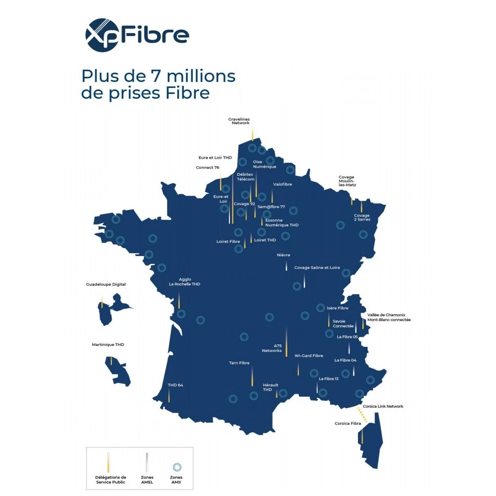 Xp Fibre carte © Xp Fibre