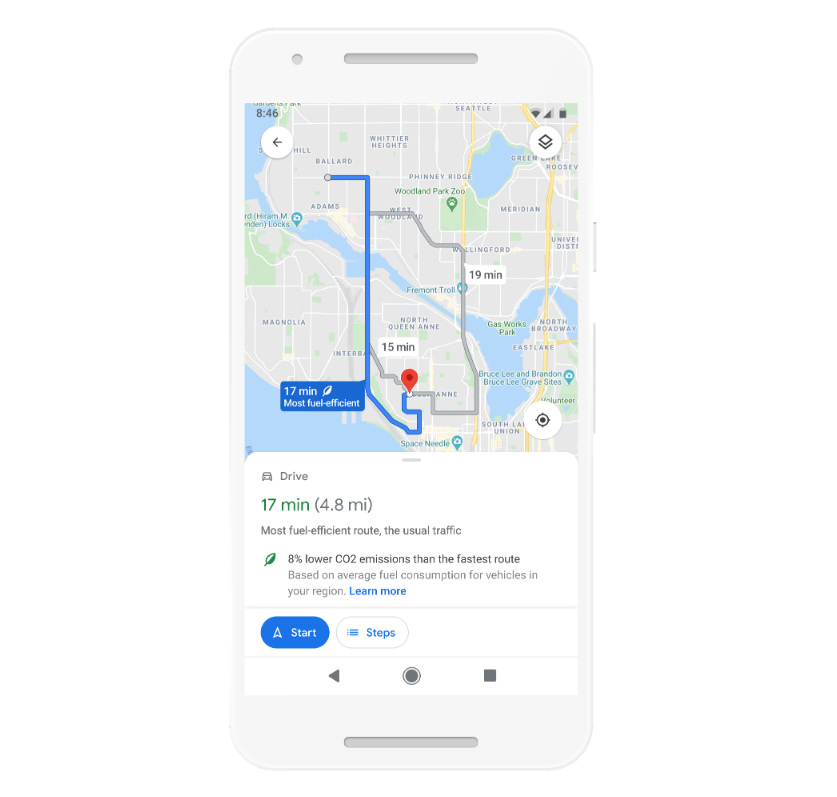 Google Maps va bientôt vous indiquer la route la moins polluante