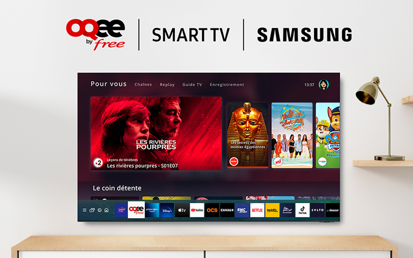 L'app TV OQEE by Free désormais dispo sur les smart TV Samsung (pour les abonnés Pop et Delta)