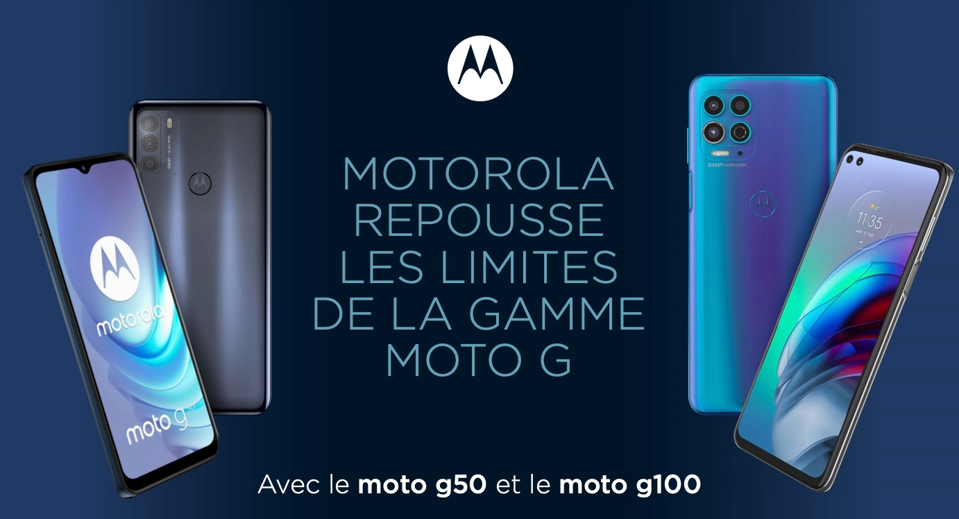 Motorola renforce son offre de smartphones 5G avec les Moto G50 et G100