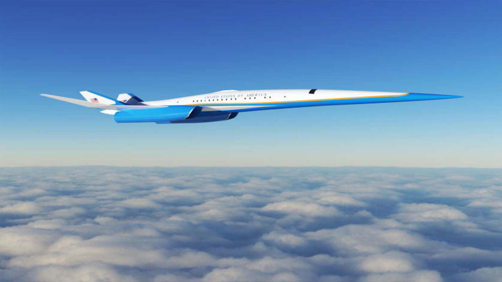 La start-up Exosonic dévoile son concept du futur jet supersonique des présidents américains