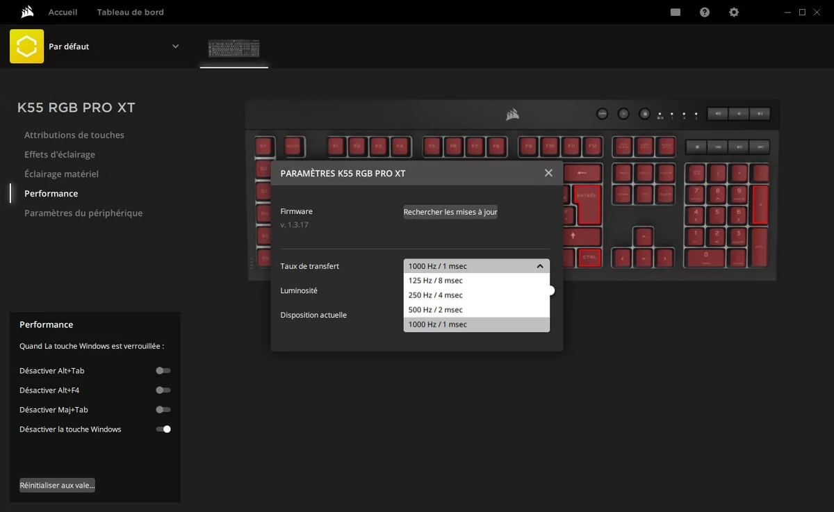Corsair K55 RGB PRO XT © Nerces