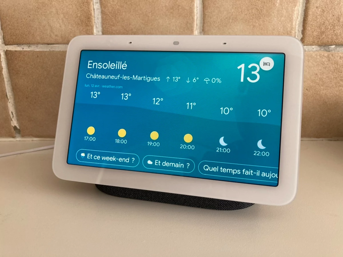 Google Nest Hub 2 - Écran © Johan Gautreau