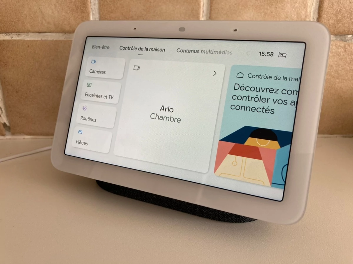 Google Nest Hub - Interface domotique © Johan Gautreau