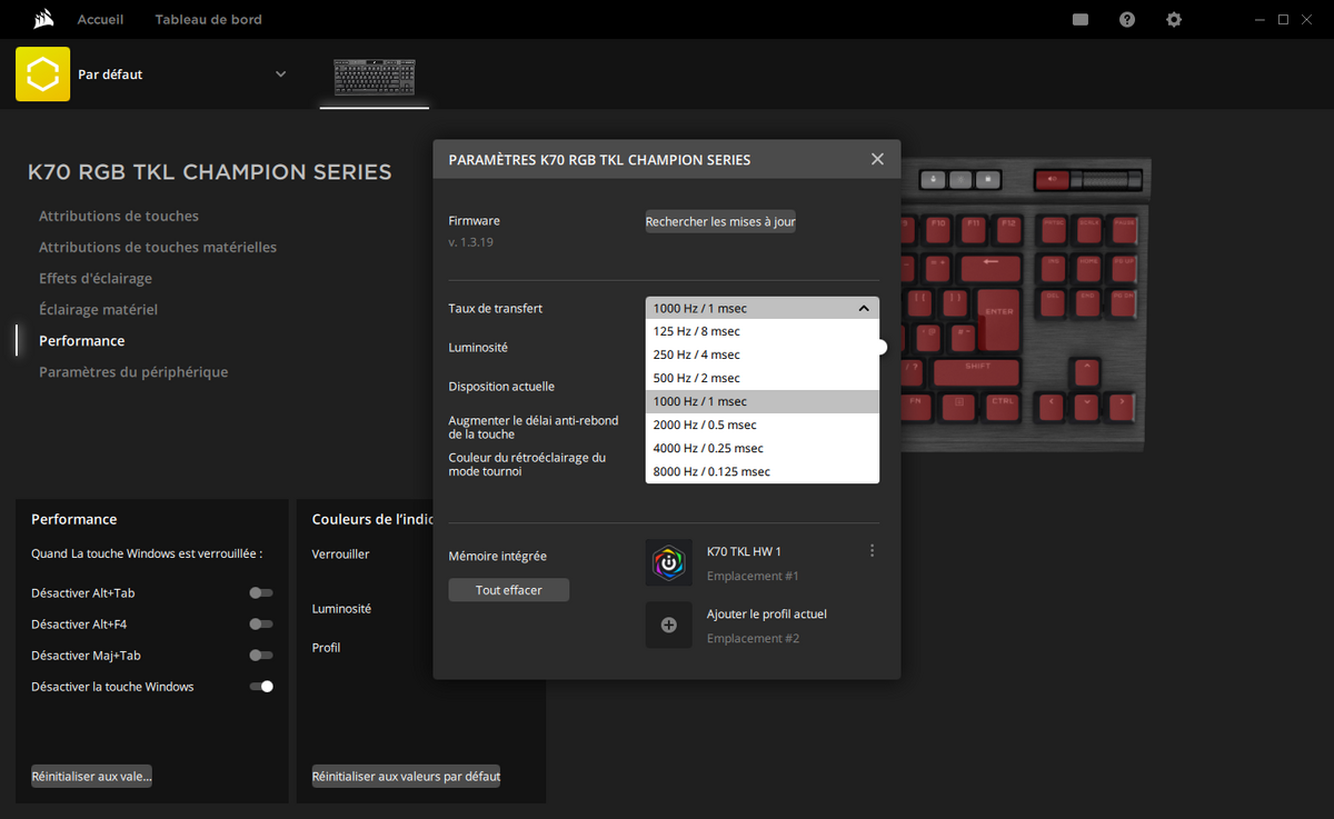 Corsair K70 RGB TKL © Nerces