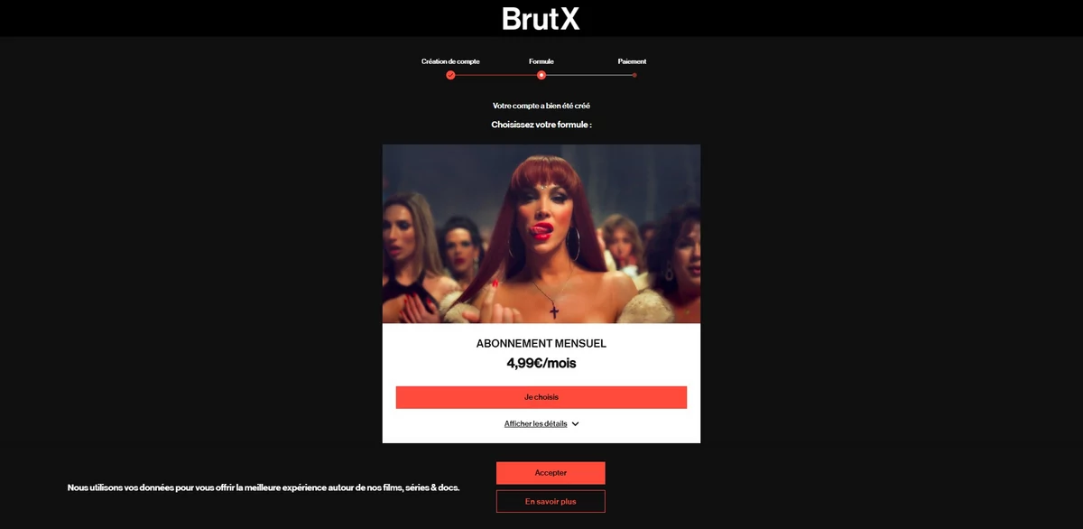 BrutX page abonnement © Alexandre Boero pour Clubic
