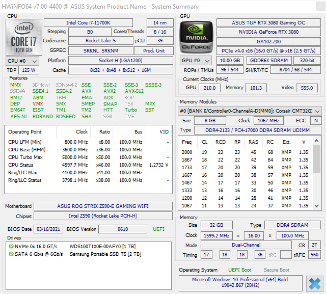 Intel Rocket Lake-S Core i7-11700K © Nerces