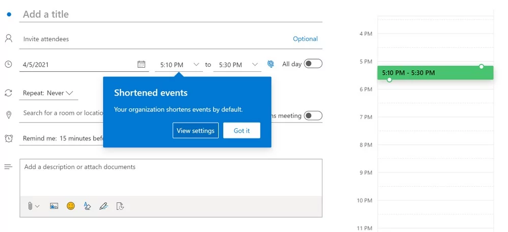 Réunion Microsoft Outlook © DR