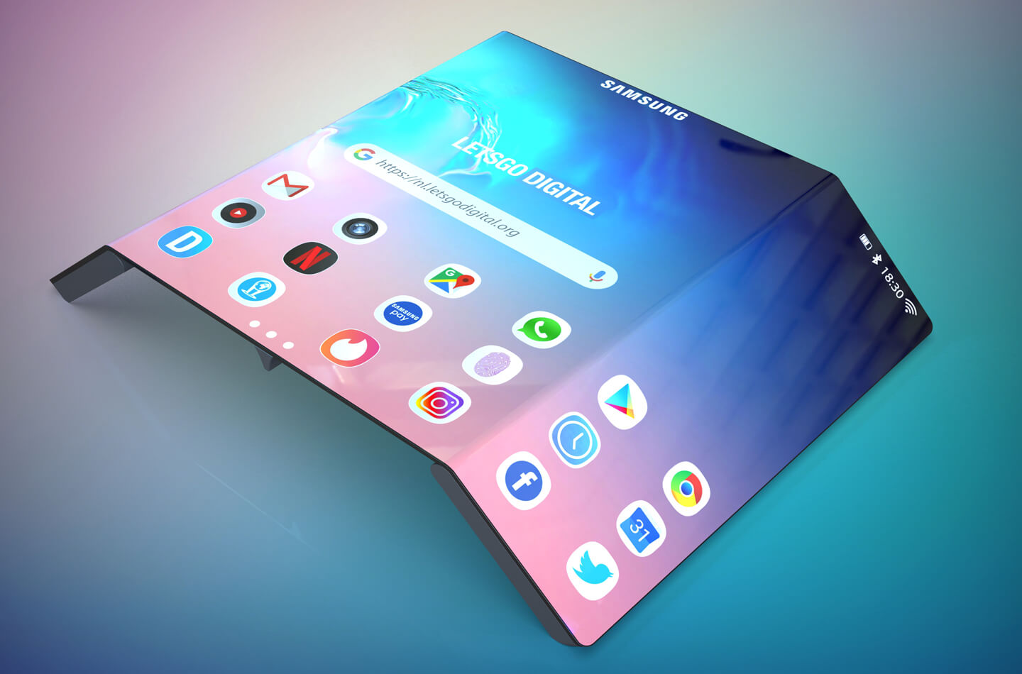 Samsung dépose un brevet pour un smartphone pliant triple écran