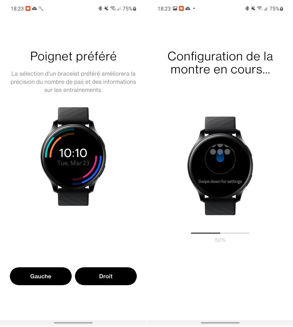 configuration oneplus watch