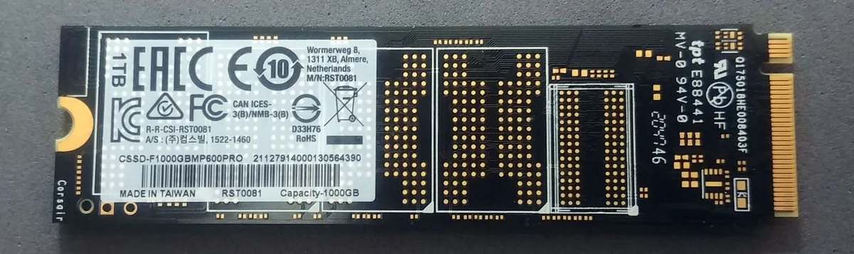 Corsair MP600 Pro © Nerces
