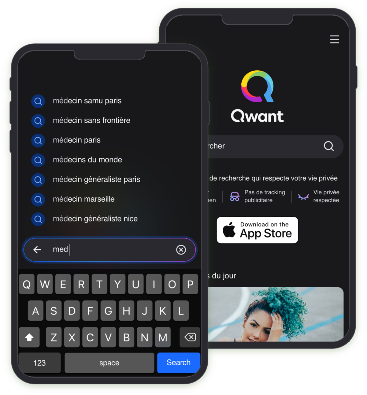 Qwant mode sombre © Qwant