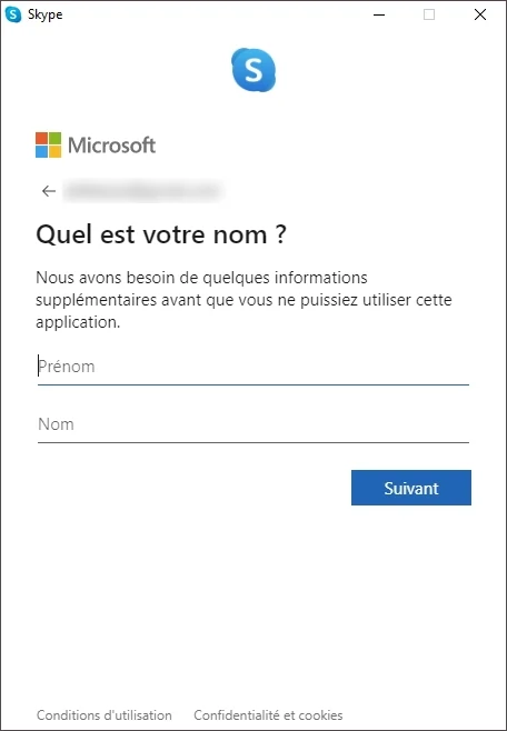 Skype compte © Capture d'écran