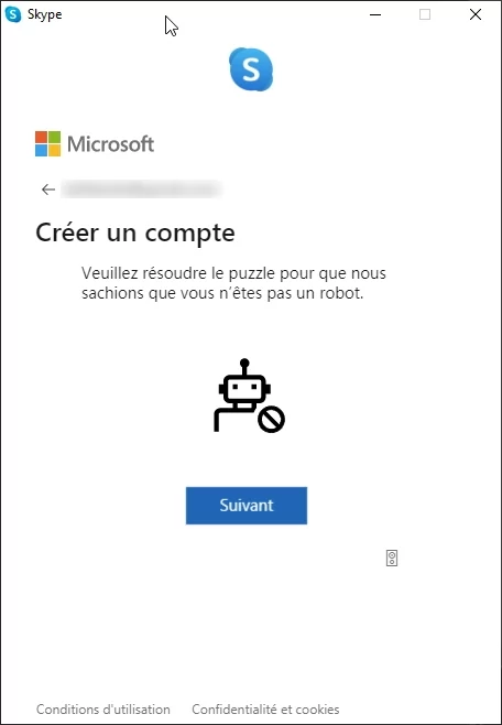 Skype compte © Capture d'écran