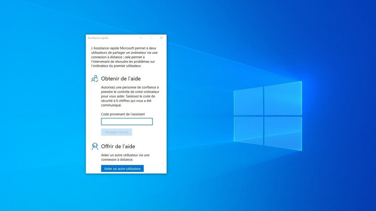 Assistance Rapide Windows 10