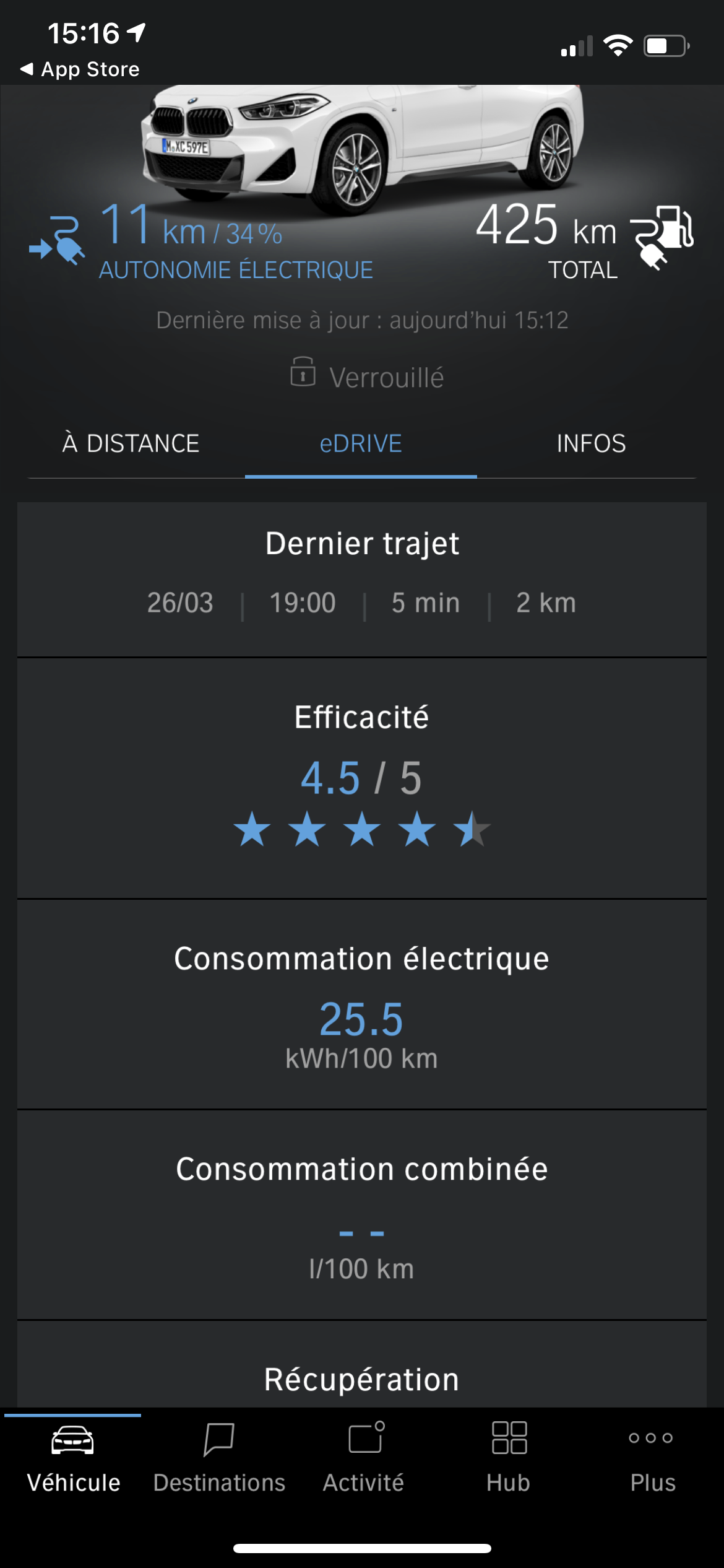 Application BMW Connected  pour iOS