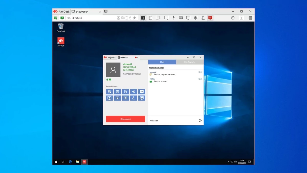 AnyDesk controle a distance © AnyDesk